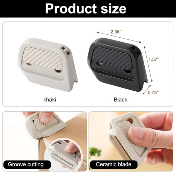 Magnetic Retractable Box Cutter - Safety Lock Utility Knife with Built-in Magnet for Easy Storage & Quick Access