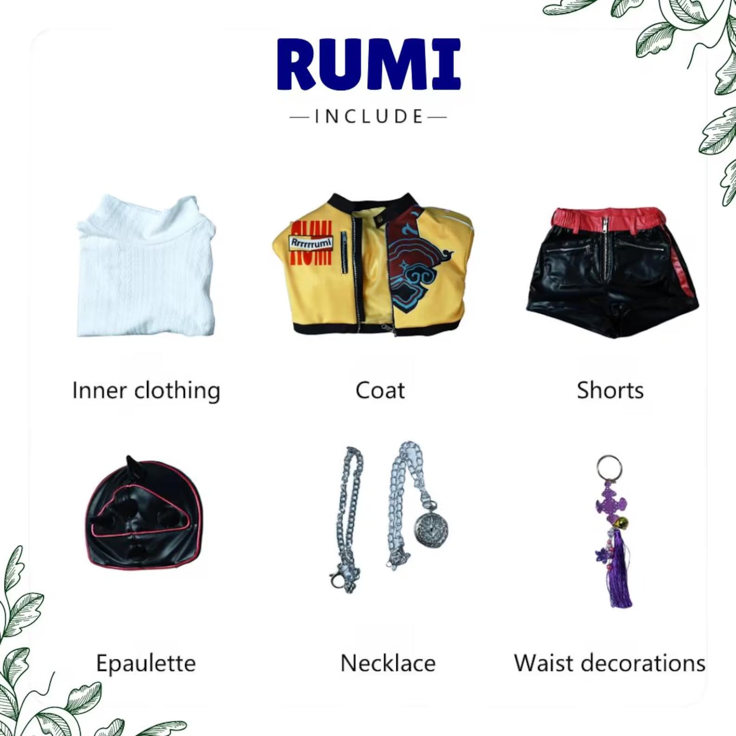 Kpop Demon Hunters Costume Mira, Rumi, Zoey Inspired Cosplay Outfit Handmade Kpop Halloween Costume Huntrix Fan Cosplay Set