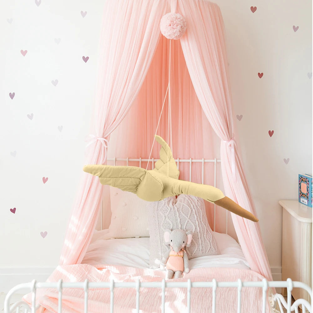Baby Soothing Pillow Bedroom Nursery Room Decoration Creative Hanging Ornaments Plush Stuffed Doll Wall Hanging Swan