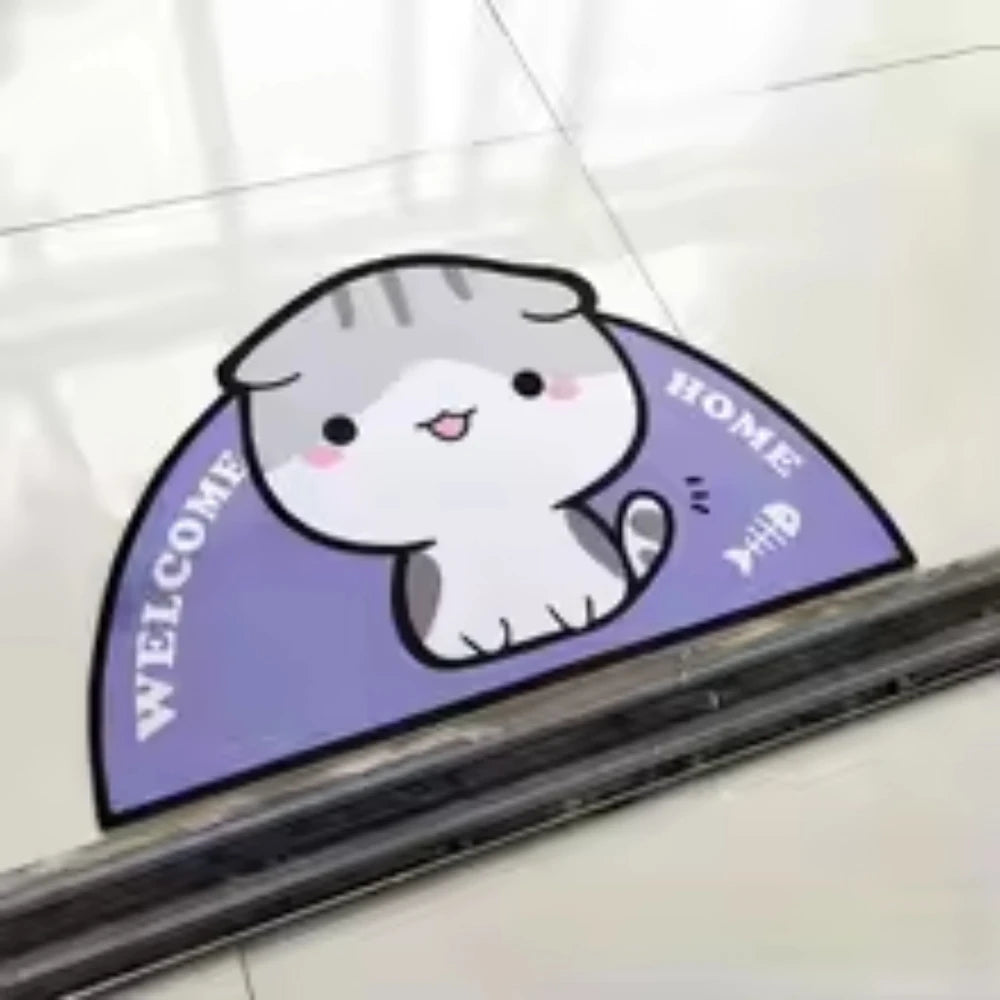 VIKAMA Modern - style Mats Made of Flannel for Door and Bathroom: Anti - fade and Slip - resistant for Added Safety