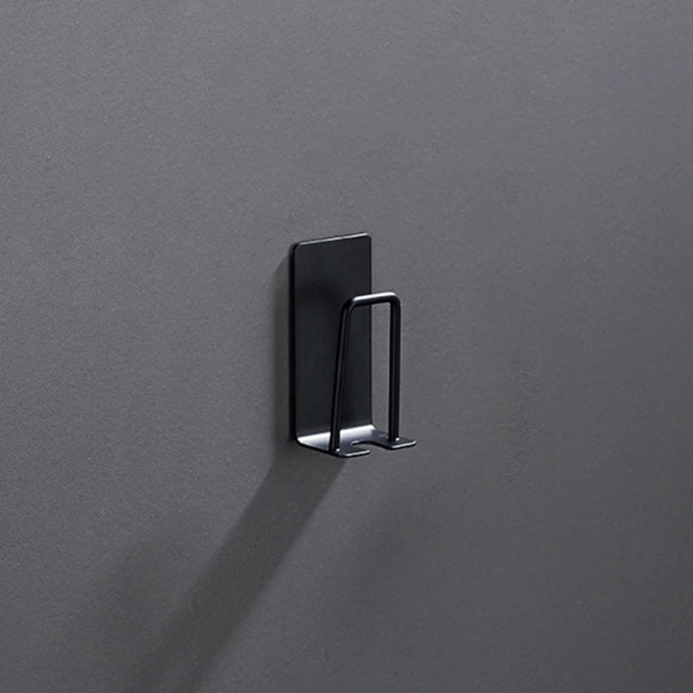 1pc 304 Stainless Steel Perforation-Free Toothbrush And Washing Cup Wall Hook, Suitable For Kitchen, Bathroom Storage