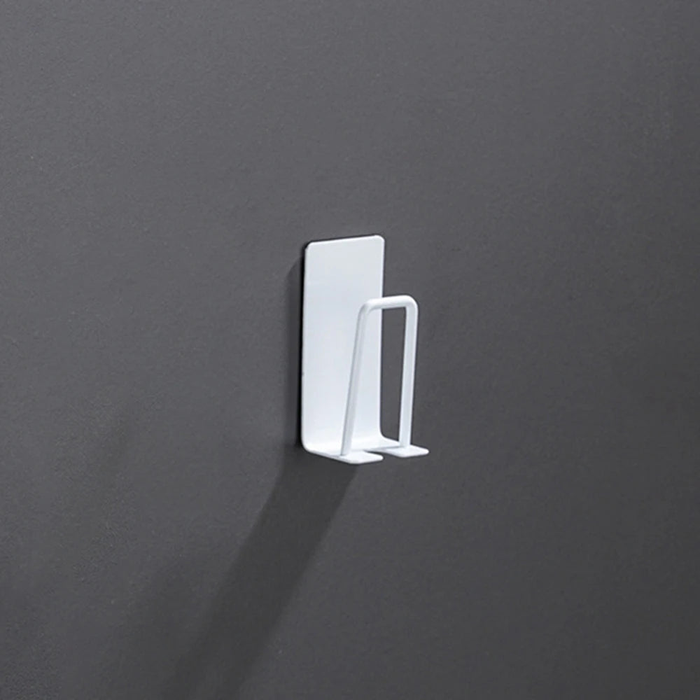 1pc 304 Stainless Steel Perforation-Free Toothbrush And Washing Cup Wall Hook, Suitable For Kitchen, Bathroom Storage