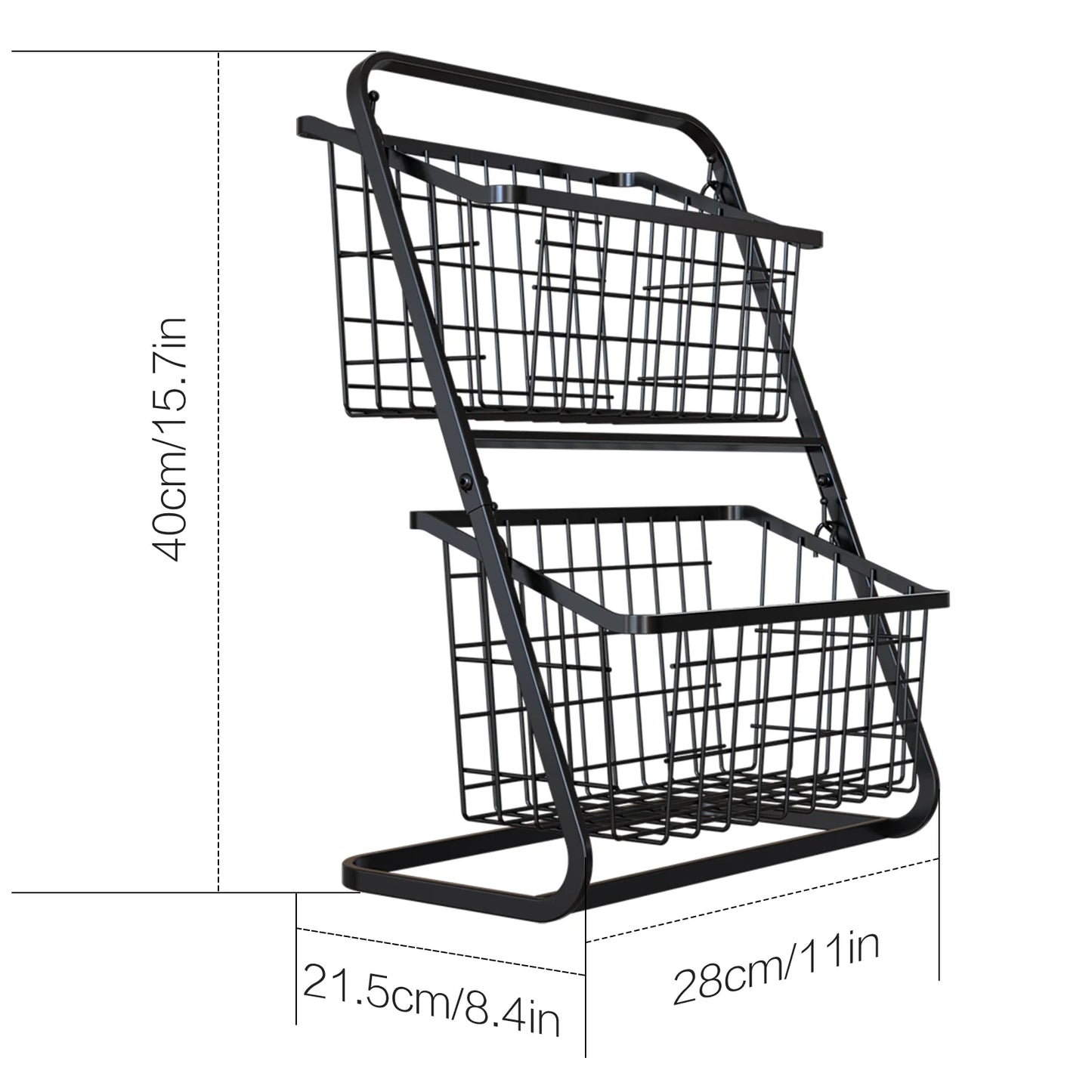 Kitchen Vegetable Storage Shelf, Black Floor To Ceiling Multi-layer Vegetable Rack, Household Vegetable And Fruit Storage Basket
