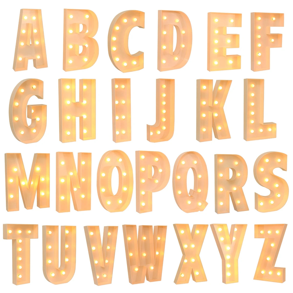 91.5CM Giant Letter Led Light Frame Box Baby Shower 1st Birthday Wedding Party Decor Christmas DIY Name Balloon Filling Box