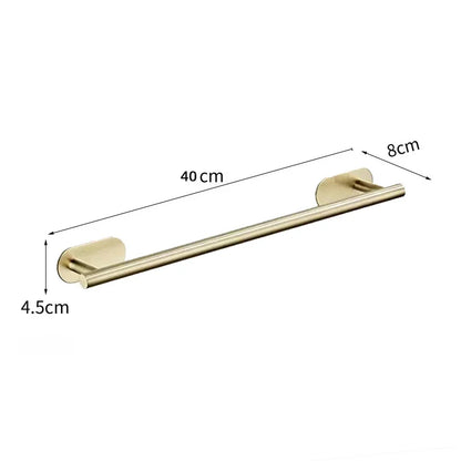 Bath Towel Bar 304 Stainless Steel Towel Rack Towel Ring Toilet Paper Holder Brushed Gold Bathroom Hardware Accessories Set
