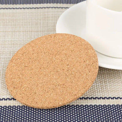 50pcs Natural Round Wooden Slip Slice Cup Mat Coaster Tea Coffee Mug Drinks Holder for DIY Tableware Decor Durable Pad