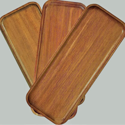 Solid Wood Dessert Plate Round/Rectangle Food Tray Snack Dried Fruit Tea Tray Japanese-style Bread Board Pallet Kitchen Supplies
