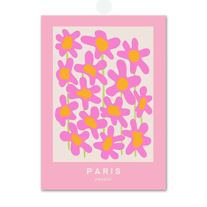 Pink Angel Number Poster And Prints Flower Maket Exhibition Gallery Wall Art Canvas Painting Pictures For Living Room Decor