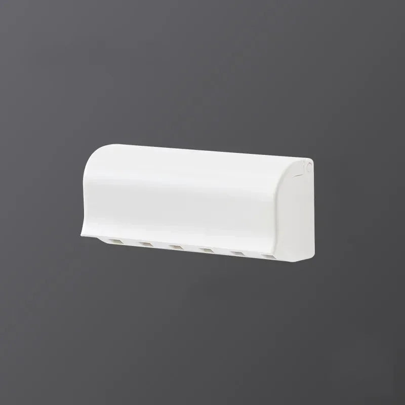 Six-hole Toothbrush Holder, Non-trace Strong Adhesive, Multi-head Toothbrush Holder Can Be Disassembled and Washed