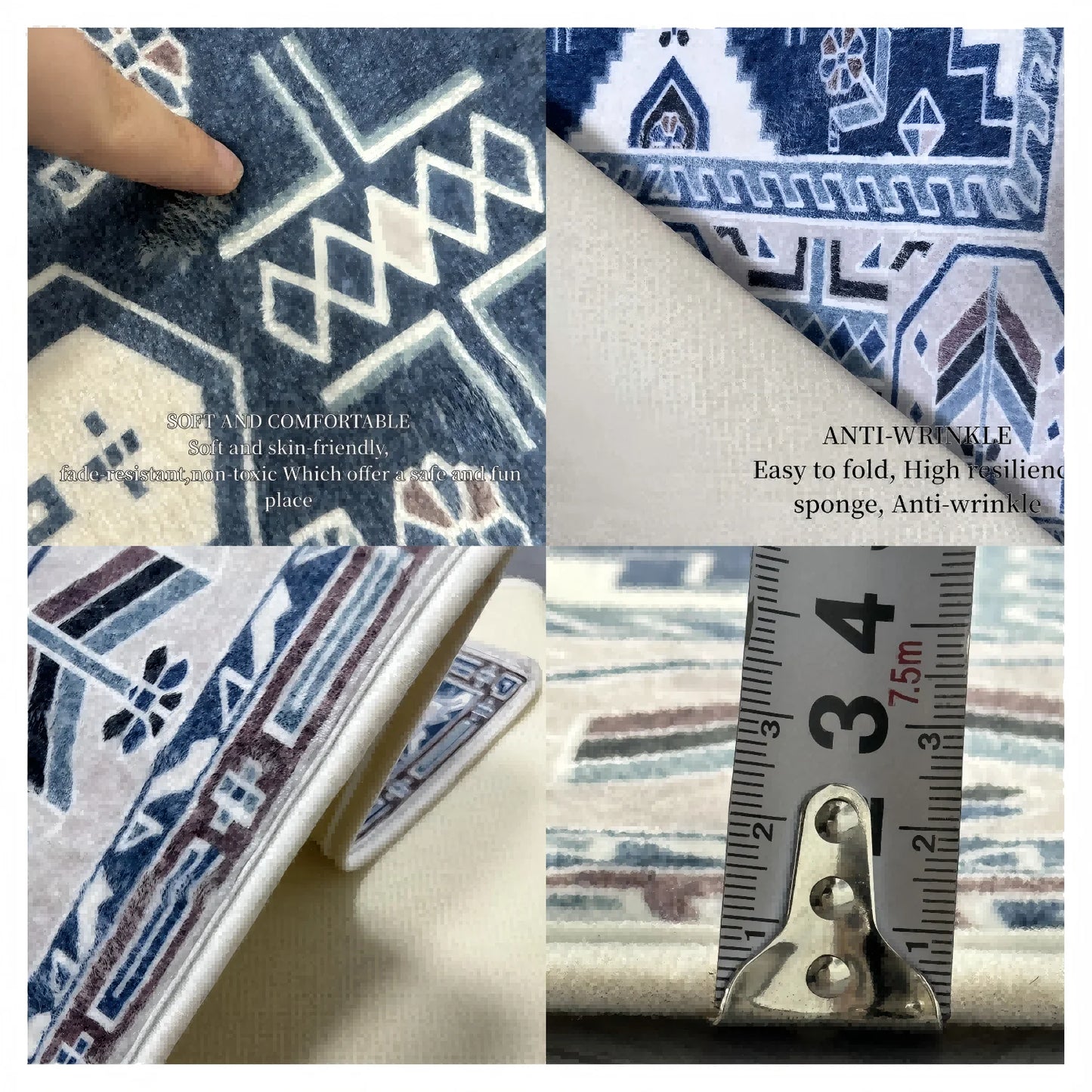 VIKAMA Modern - style Mats Made of Flannel for Door and Bathroom: Anti - fade and Slip - resistant for Added Safety