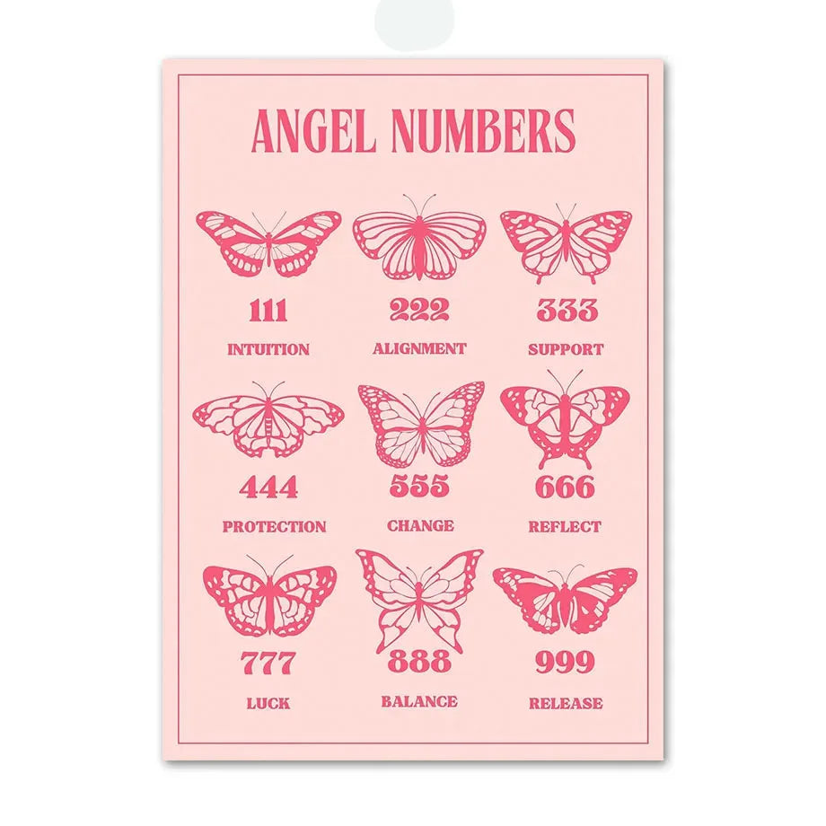 Pink Angel Number Poster And Prints Flower Maket Exhibition Gallery Wall Art Canvas Painting Pictures For Living Room Decor