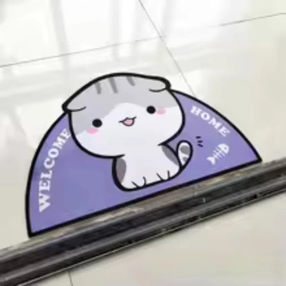 VIKAMA Modern - style Mats Made of Flannel for Door and Bathroom: Anti - fade and Slip - resistant for Added Safety