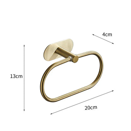 Bath Towel Bar 304 Stainless Steel Towel Rack Towel Ring Toilet Paper Holder Brushed Gold Bathroom Hardware Accessories Set