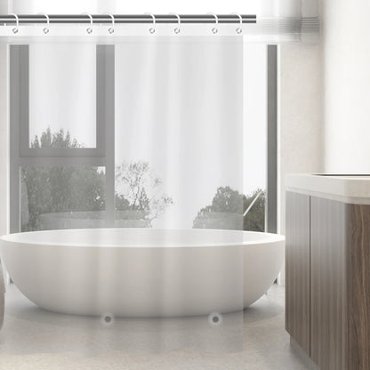 1pc 180cm/200cm PEVA Shower Curtain Waterproof Mildew Proof Durable Bathroom Screens With Hook Transparent White Black Curtains