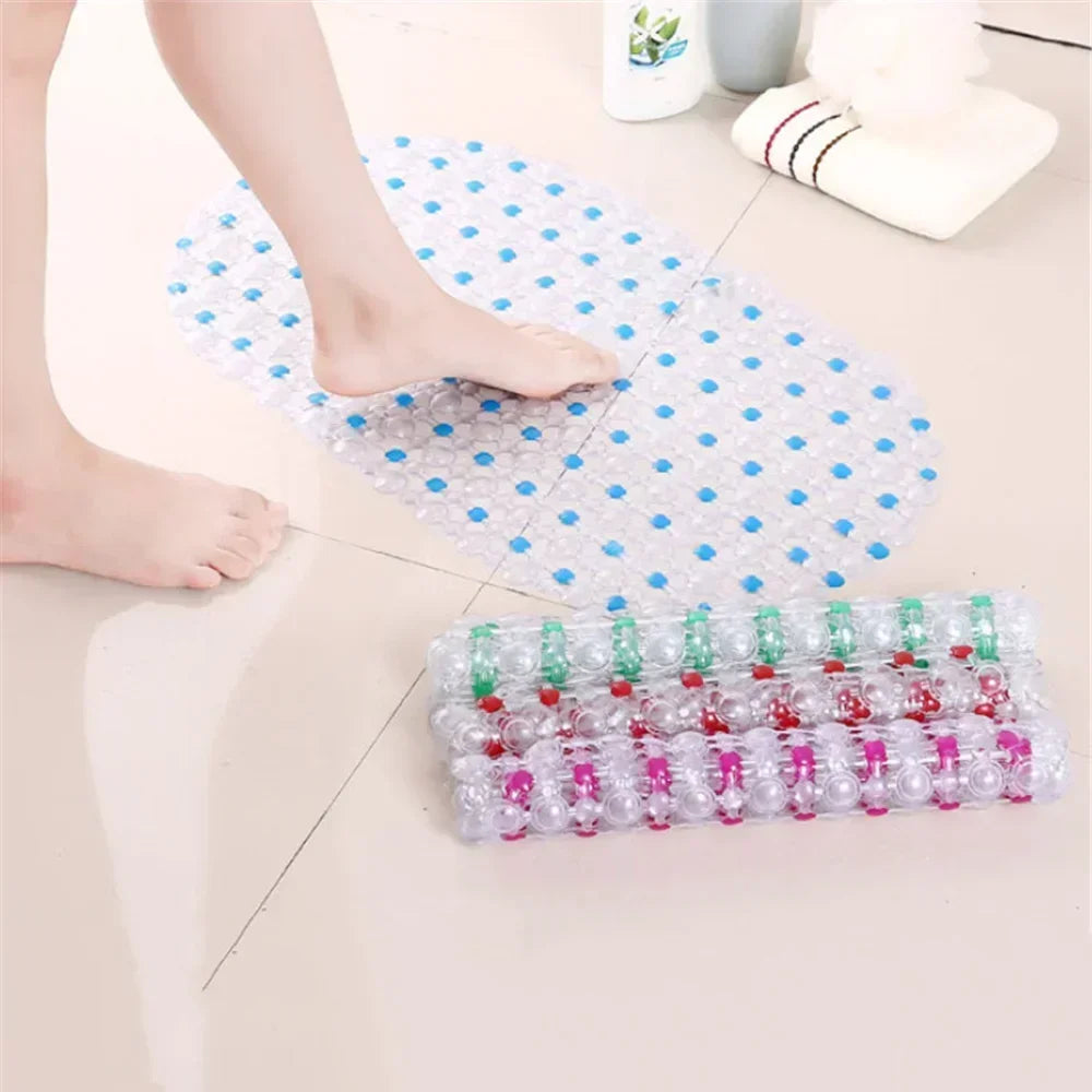 New Household Non-slip Mat Bathroom Bath Massage Suction Cup Bathtub with Suction Cup Bathroom Mat Rug Bathroom Carpet Supplies