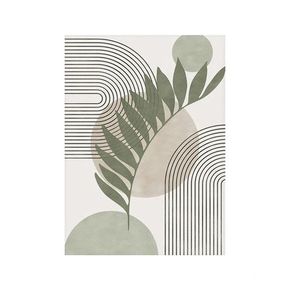 Sage Green Botanical Abstract Boho Geometry Wall Art Canvas Painting Nordic Posters And Prints Wall Pictures Living Room Decor