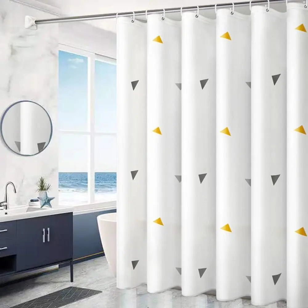 Mildew Proof Shower Curtain High Quality PEVA with 12 Hook Bathroom Curtain 180*150cm Thickened Printed Shower Curtain