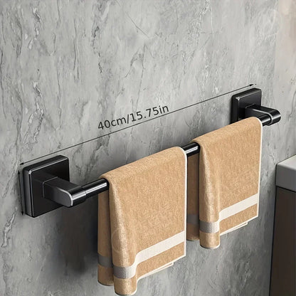 Wall Mounted Towel Rack Bathroom Storage Rack No Drilling Bathroom Horizontal Bar Towel Rack Kitchen Bathroom Accessories