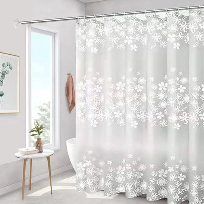 Mildew Proof Shower Curtain High Quality PEVA with 12 Hook Bathroom Curtain 180*150cm Thickened Printed Shower Curtain