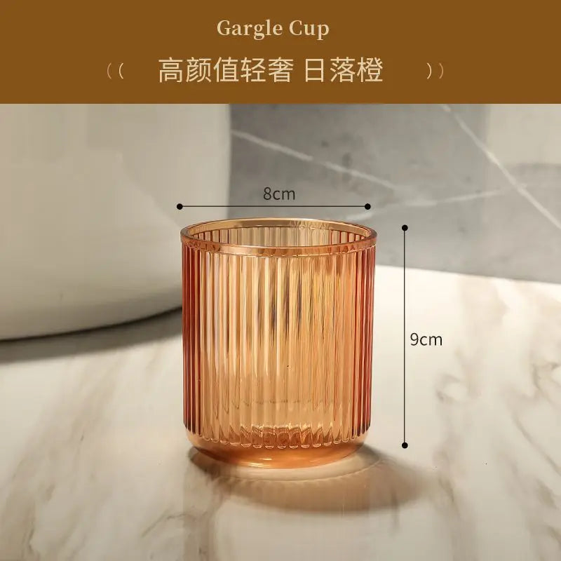 Bathroom Cup Simple Toothbrush Cup Hotel Gargle Cup Home Water Juice Cup Anti-fall Colorful Plastic Cup Bathroom Home Decor Gift