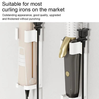Wall Mount Holder For bathroom Hair Curling Iron Aluminum Organizor Storage Rack Suitable Various Curly Hair Sticks