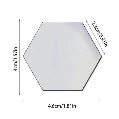 12 Self-adhesive Wall Stickers Living Room TV Background Wall Decoration Mirror Decoration Hexagonal Wall Stickers