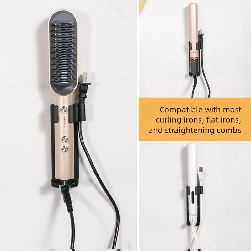 Wall Mount Holder For bathroom Hair Curling Iron Aluminum Organizor Storage Rack Suitable Various Curly Hair Sticks