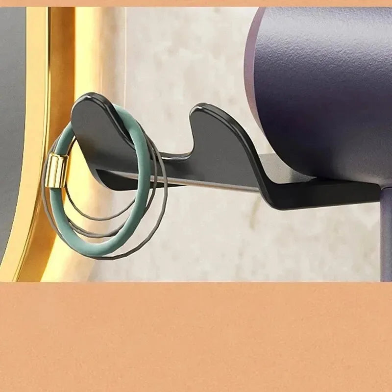 Hair Dryer Storage Rack Non Perforated Bathroom Wall Mounted Bracket Bathroom Air Duct Storage And Placement Rack Hanging Rack