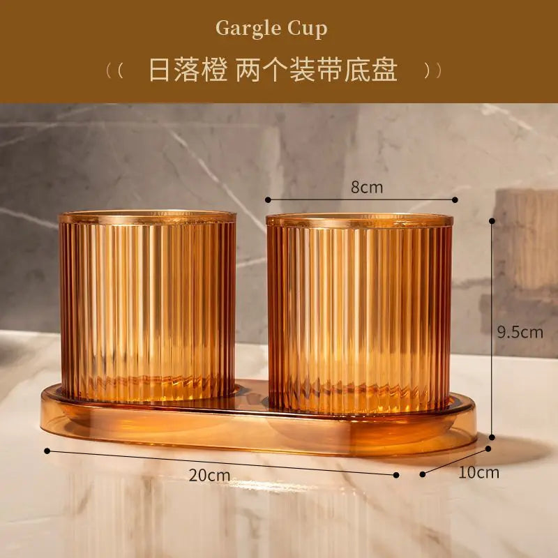 Bathroom Cup Simple Toothbrush Cup Hotel Gargle Cup Home Water Juice Cup Anti-fall Colorful Plastic Cup Bathroom Home Decor Gift