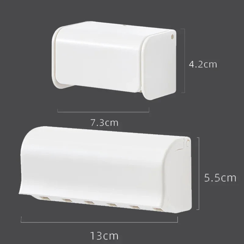 Six-hole Toothbrush Holder, Non-trace Strong Adhesive, Multi-head Toothbrush Holder Can Be Disassembled and Washed