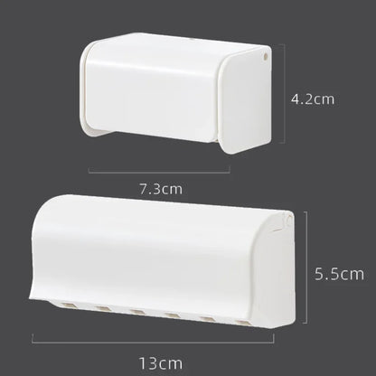 Six-hole Toothbrush Holder, Non-trace Strong Adhesive, Multi-head Toothbrush Holder Can Be Disassembled and Washed