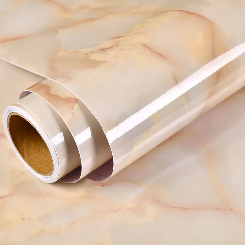 Marble Vinyl Film DIY Self Adhesive Wallpaper Bathroom Kitchen Cupboard Countertops Contact Paper PVC Waterproof Wall Stickers