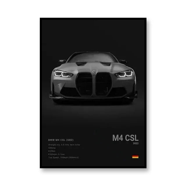 Famous Brand Cars SVJ GT3RS G80M3C Canvas Wall Art Print Poster 918 M5CS MSCSL Decorative Mural Home Decor Gift Unframed