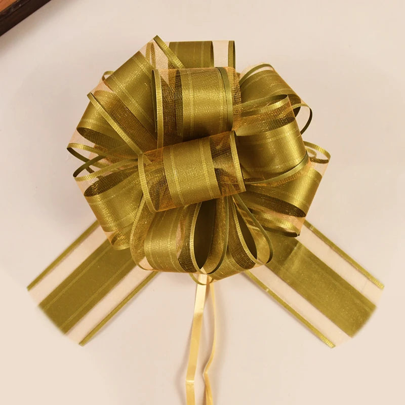 2/4/10Pcs Wedding Car Bow Ribbons Christmas Gift Wrap Packaging Decoration DIY Craft Flowers Birthday Party Supplies Valentines