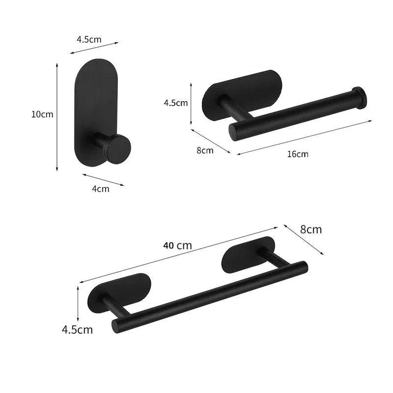 Bath Towel Bar 304 Stainless Steel Towel Rack Towel Ring Toilet Paper Holder Brushed Gold Bathroom Hardware Accessories Set
