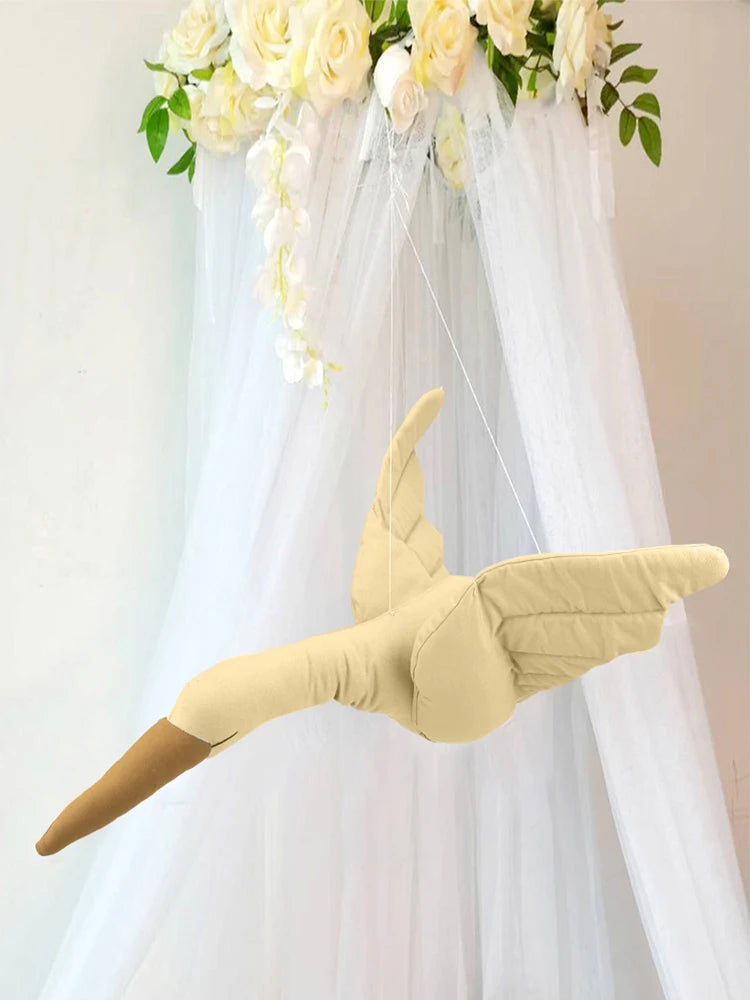 Baby Soothing Pillow Bedroom Nursery Room Decoration Creative Hanging Ornaments Plush Stuffed Doll Wall Hanging Swan