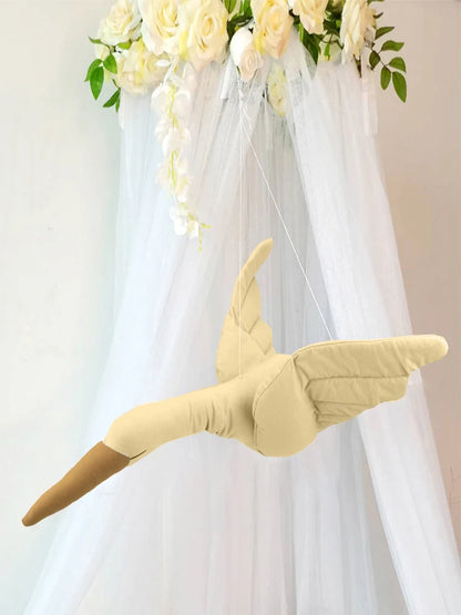 Baby Soothing Pillow Bedroom Nursery Room Decoration Creative Hanging Ornaments Plush Stuffed Doll Wall Hanging Swan