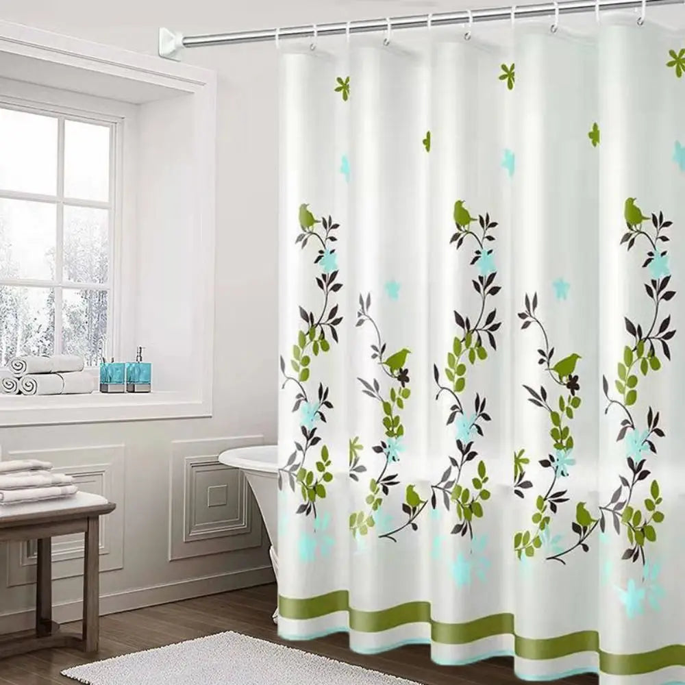 Mildew Proof Shower Curtain High Quality PEVA with 12 Hook Bathroom Curtain 180*150cm Thickened Printed Shower Curtain