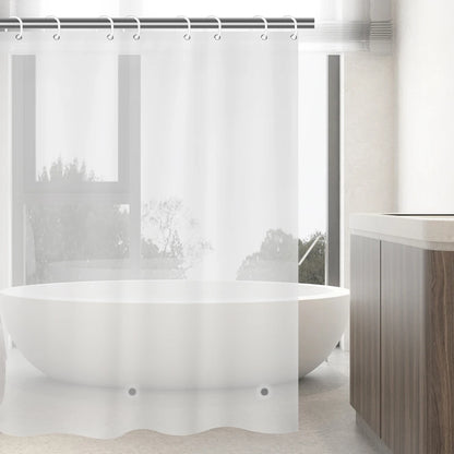 1pc 180cm/200cm PEVA Shower Curtain Waterproof Mildew Proof Durable Bathroom Screens With Hook Transparent White Black Curtains