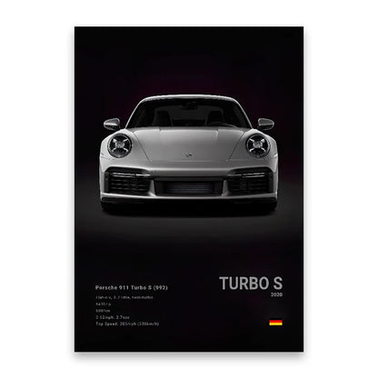 Famous Cars M5 918 GT3 Canvas Wall Art Print Poster G63 STO SLS Decorative Mural Modern Home Decor Birthday Gift Unframed