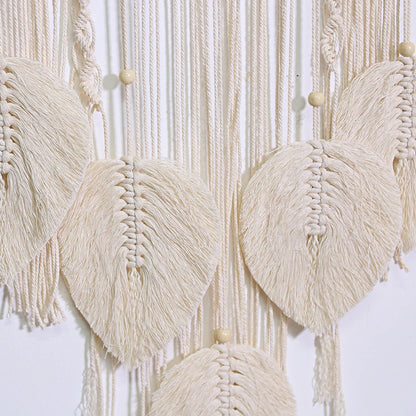 Macrame Dream Catcher Bohemian Leaf Wall Hanging Nordic Decor Boho Handmade Tapestry Ornaments for Home Living Room Decoration