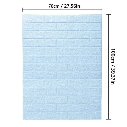 70cm*100cm Self-adhesive Wallpaper Background Modern Home Decoration PVC Waterproof Wall Stickers Foam 3D DIY Brick Pattern Room